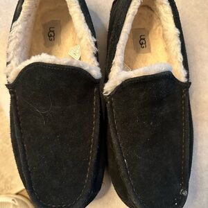 Men’s UGG Cream Shearling-Lined Slip-On Slippers